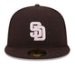 New Era Fitted Hat San Diego Padres New Era Brown 2024 Mother's Day 59FIFTY Fitted Hat