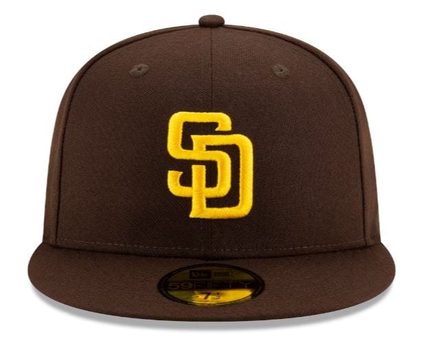 New Era Fitted Hat San Diego Padres New Era Brown On Field 59FIFTY Fitted Hat