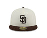 San Diego Padres New Era Chrome/Brown 2 Tone 59FIFTY Fitted Hat