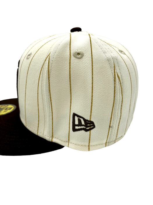 New Era Fitted Hat San Diego Padres New Era Chrome Historic Pinstripe Side Patch 59FIFTY Fitted Hat - Men's