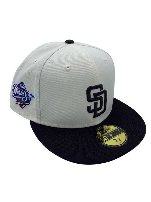 San Diego Padres New Era Off White Retro Side Patch 59FIFTY Fitted Hat