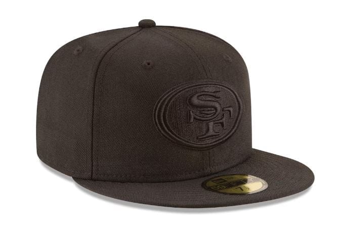 New Era Fitted Hat San Francisco 49ers New Era Black on Black Collection 59FIFTY Fitted Hat