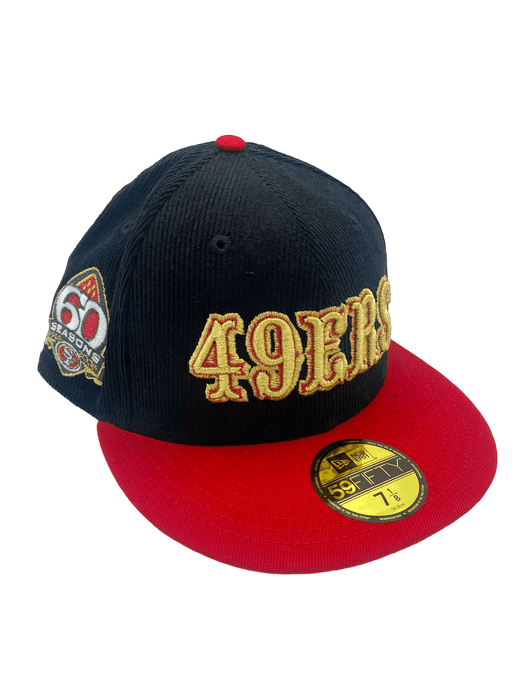 San Francisco 49ers New Era Black/Red Custom Mr. i Side Patch 59FIFTY Fitted Hat