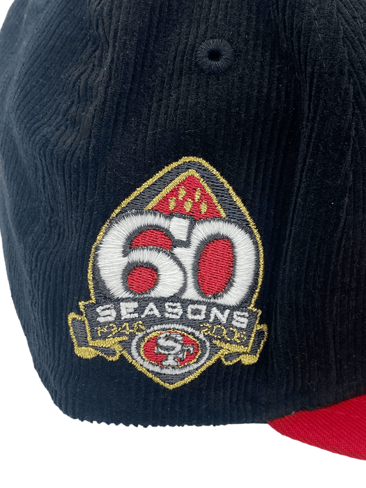 New Era Fitted Hat San Francisco 49ers New Era Black/Red Custom Side Patch 59FIFTY Fitted Hat