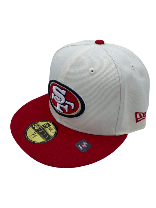 Men's New Era San Francisco 49ers White on White 59FIFTY Fitted Hat