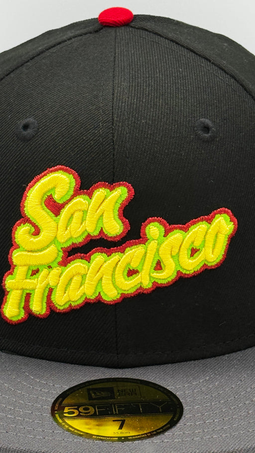 New Era Fitted Hat San Francisco Giants New Era Big Trouble Battle Of The Bay Custom 59FIFTY Fitted Hat