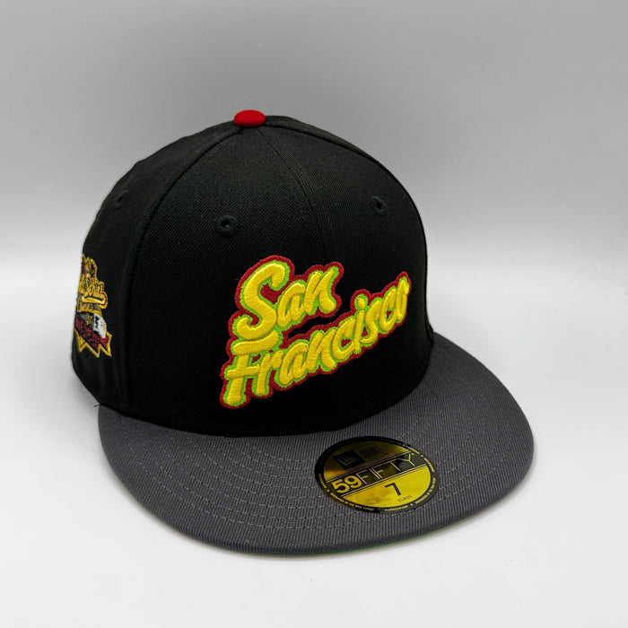 New Era Fitted Hat San Francisco Giants New Era Big Trouble Battle Of The Bay Custom 59FIFTY Fitted Hat