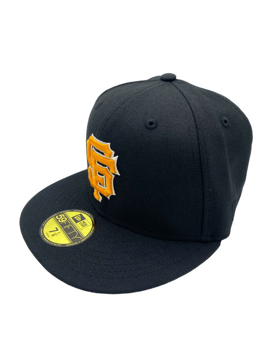 New Era Fitted Hat San Francisco Giants New Era Black OTT Custom Side Patch 59FIFTY Fitted Hat - Men's