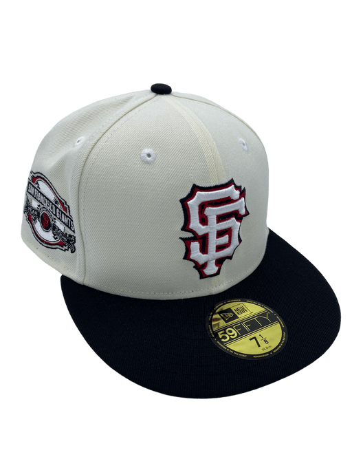 New Era Fitted Hat San Francisco Giants New Era Chrome/Black Custom Side Patch 59FIFTY Fitted Hat