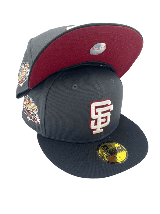 New Era Fitted Hat San Francisco Giants New Era Gray Battle of the Bay Custom Side Patch 59FIFTY Fitted Hat