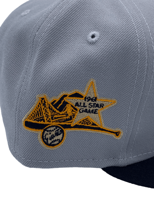 New Era Fitted Hat San Francisco Giants New Era Gray Custom West Coast Collection Side Patch 59FIFTY Fitted Hat