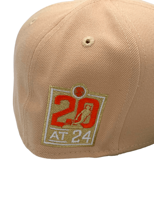 New Era Fitted Hat San Francisco Giants New Era Tan/Black Mr. 24 Custom Side Patch 59FIFTY Fitted Hat - Men's