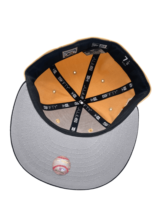 New Era Fitted Hat San Francisco Giants New Era Tan/Black Mr. 24 Custom Side Patch 59FIFTY Fitted Hat - Men's