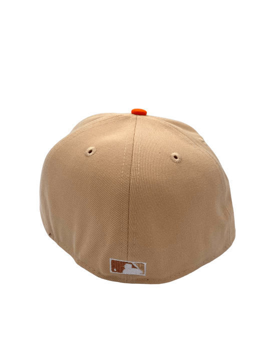 New Era Fitted Hat San Francisco Giants New Era Tan/Black Mr. 24 Custom Side Patch 59FIFTY Fitted Hat - Men's