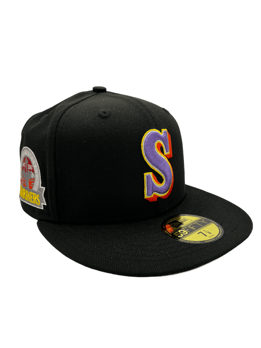Seattle Mariners New Era Black Custom Gamer Pack Side Patch 59FIFTY Fitted Hat