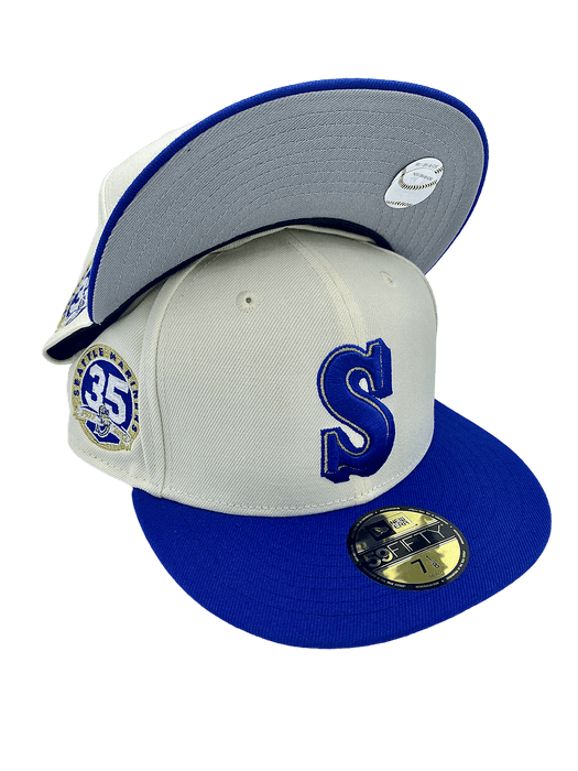 Men's Seattle Mariners New Era Navy Throwback Corduroy 59FIFTY Fitted Hat