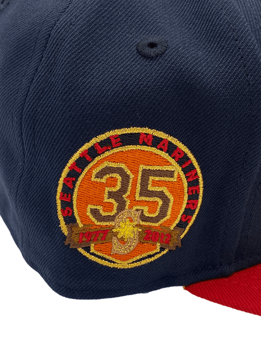 Seattle Mariners New Era Navy/Red Custom VP 1.0 Side Patch 59FIFTY Fitted Hat