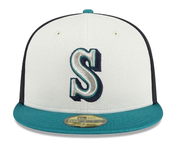 Seattle Mariners New Era Navy/White 2024 Batting Practice 59FIFTY Fitted Hat - Men's