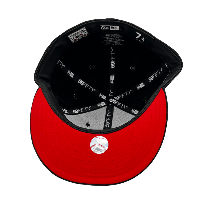 St. Louis Cardinals New Era Pi Black Metallic Side Patch 59FIFTY Fitted Hat, 7 1/4 / Black