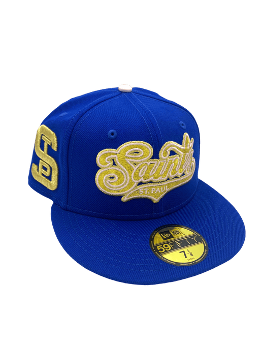 New Era Fitted Hat St. Paul Saints New Era Blue Script Pinky Custom 59FIFTY Fitted Hat - Men's