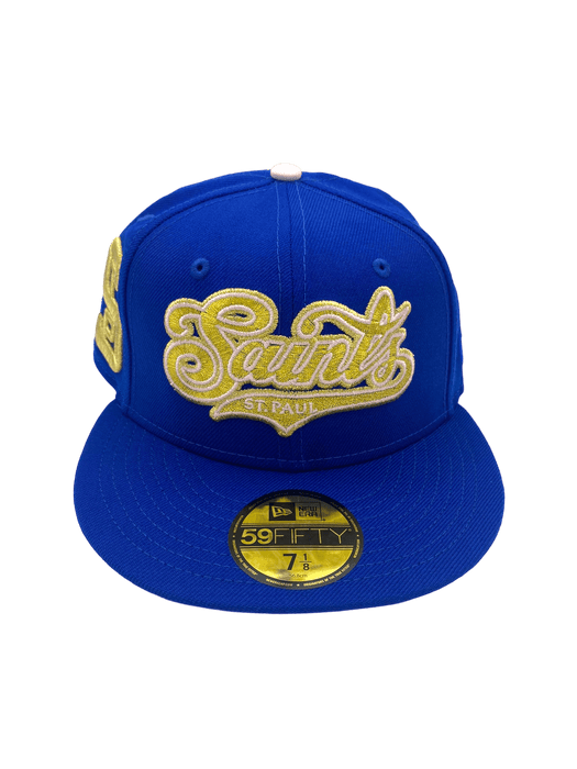 New Era Fitted Hat St. Paul Saints New Era Blue Script Pinky Custom 59FIFTY Fitted Hat - Men's