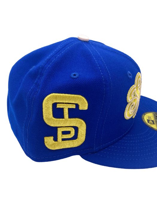 New Era Fitted Hat St. Paul Saints New Era Blue Script Pinky Custom 59FIFTY Fitted Hat - Men's