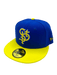 New Era Fitted Hat St. Paul Saints New Era Blue/Yellow Script Custom 59FIFTY Fitted Hat - Men's