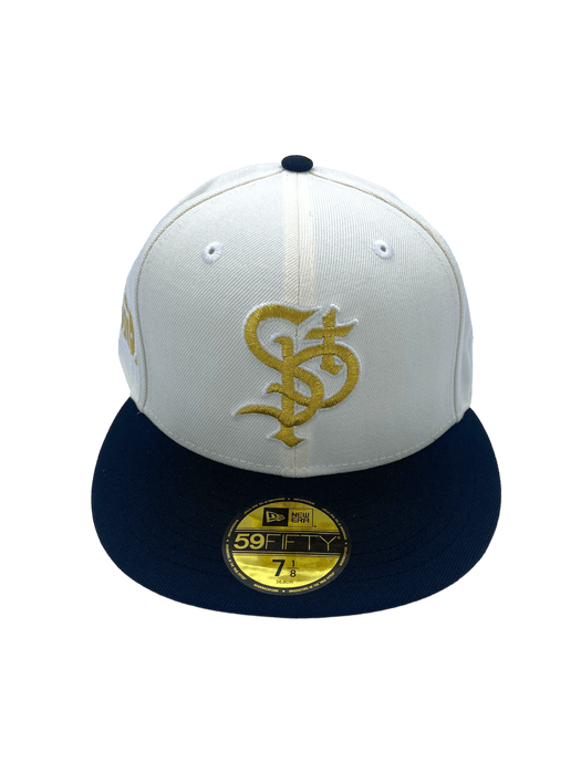 New Era Fitted Hat St. Paul Saints New Era Chrome/Black Custom Golden Era Side Patch 59FIFTY Fitted Hat