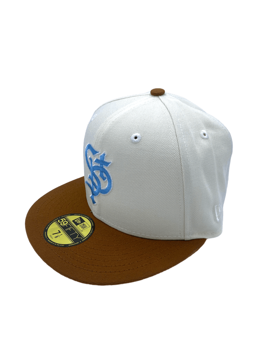 New Era Fitted Hat St. Paul Saints New Era Chrome/Brown Custom Side Patch 59FIFTY Fitted Hat