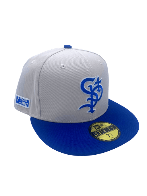 St. Paul Saints New Era Gray/Blue S Wax Custom Side Patch 59FIFTY Fitted Hat