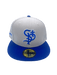New Era Fitted Hat St. Paul Saints New Era Gray/Blue S Wax Custom Side Patch 59FIFTY Fitted Hat