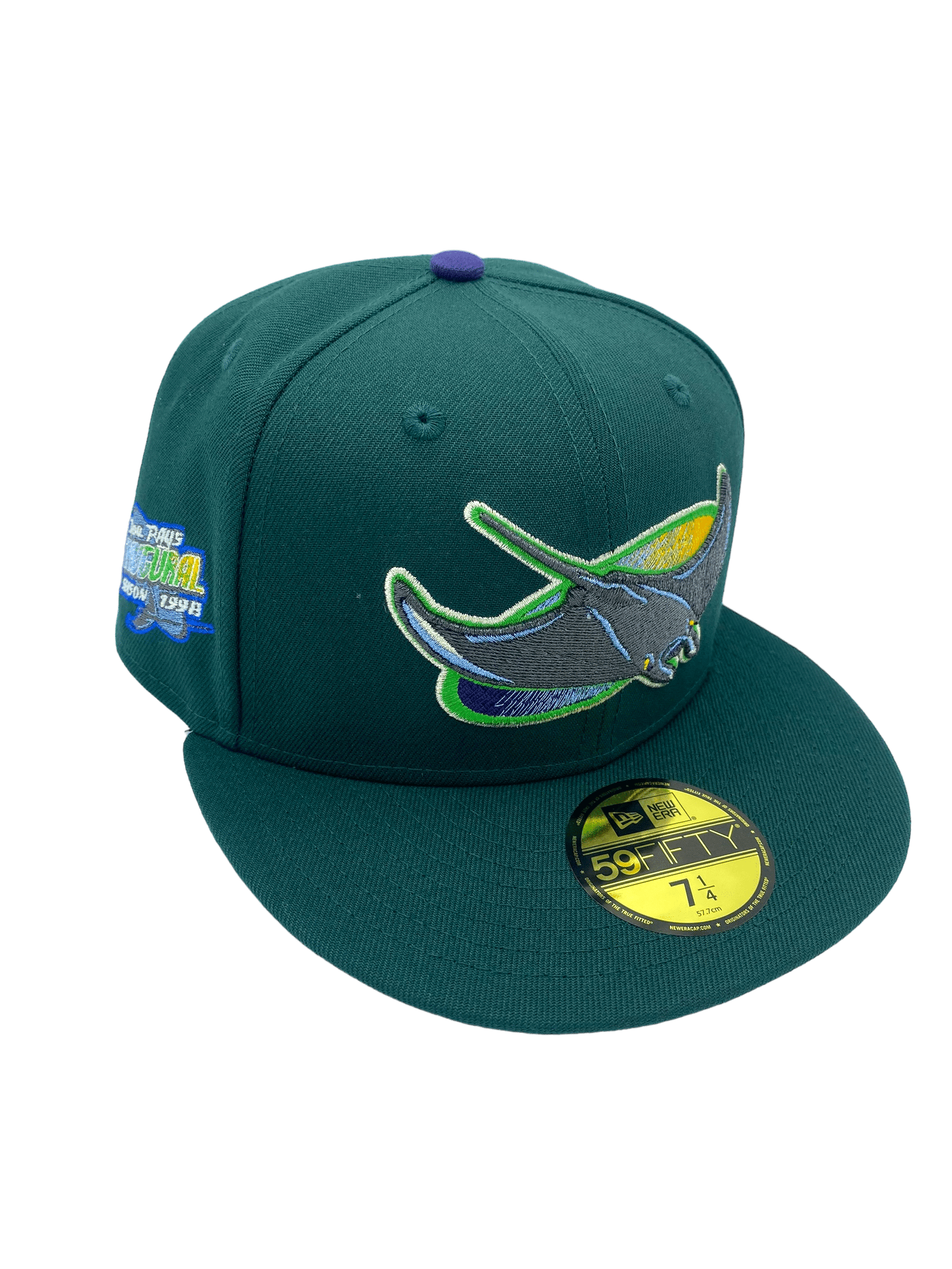 Adult Tampa Bay Devil Rays New Era Green Custom Combo Side Patch 59FIF ...