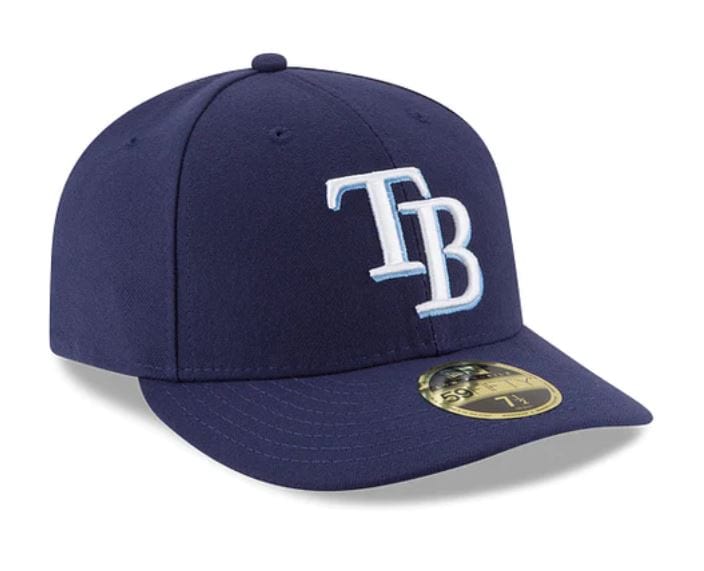 New Era Fitted Hat Tampa Bay Rays New Era 2023 Authentic Collection Low Profile Navy 59FIFTY Fitted Hat