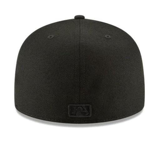 New Era Fitted Hat Texas Rangers New Era Black on Black Collection 59FIFTY Fitted Hat
