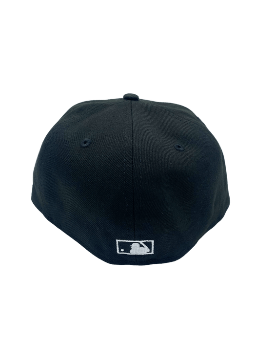 New Era Fitted Hat Texas Rangers New Era Black/White Scripts 59FIFTY Fitted Hat - Men's