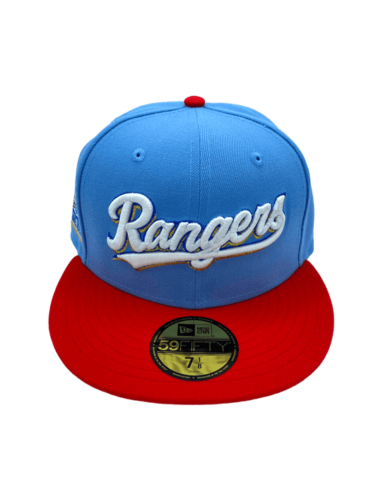 Texas Rangers New Era Blue Champions Custom Side Patch 59FIFTY Fitted Hat - Men's