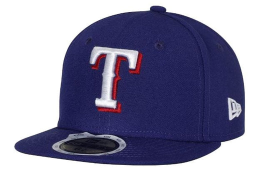 New Era Fitted Hat Texas Rangers New Era Blue On Field 59FIFTY Fitted Hat