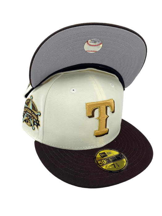 Texas Rangers Chrome White/Black New Era 59FIFTY Fitted Hat