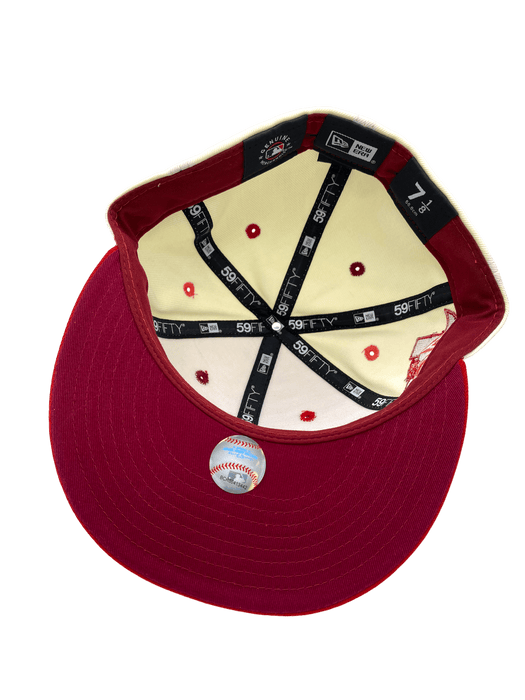 New Era Fitted Hat Texas Rangers New Era Chrome Color Family Side Patch 59FIFTY Fitted Hat - Men's