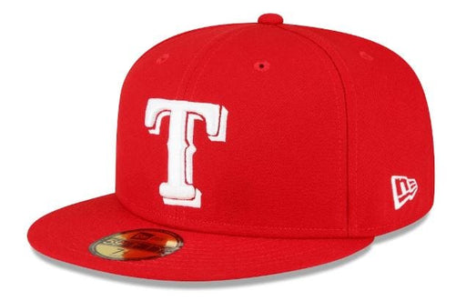 New Era Fitted Hat Texas Rangers New Era Red/White Side Patch 59FIFTY Fitted Hat