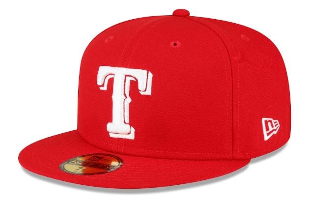 New Era x Politics Texas Rangers 59FIFTY Fitted Hat Pants - Denim/Suede, Size 7 by Sneaker Politics