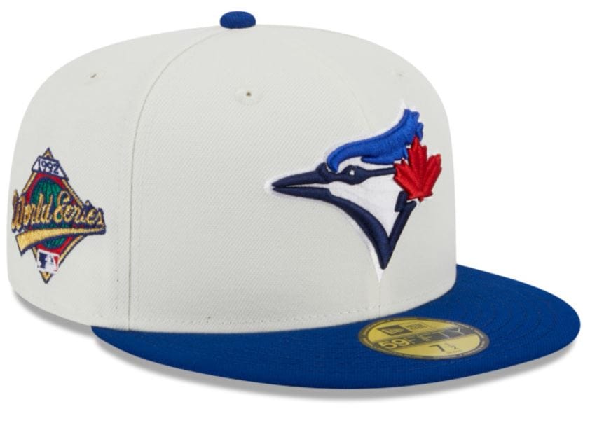 Men's New Era Stone/Royal Toronto Blue Jays Retro 59FIFTY Fitted Hat