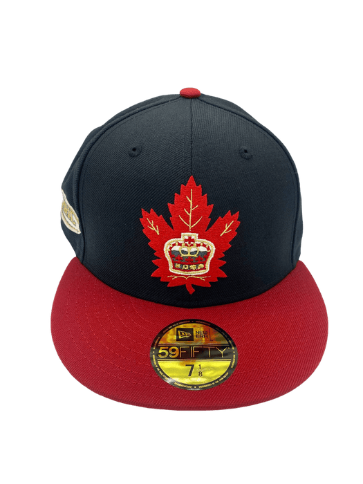 Toronto Marlies New Era Black/Red AHL Custom Side Patch 59FIFTY Fitted Hat - Men's