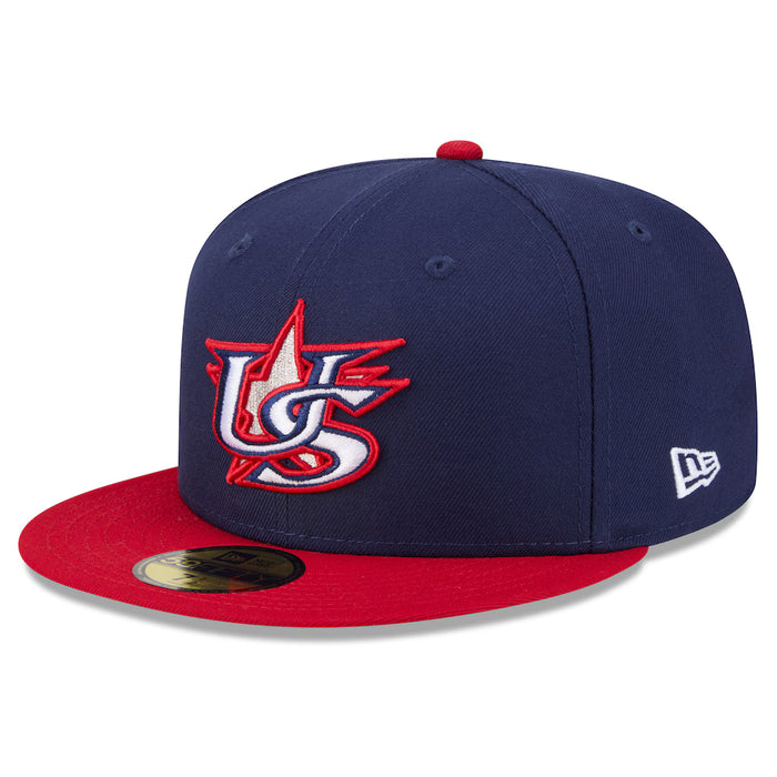 New Era Fitted Hat USA Baseball New Era 2026 World Baseball Classic 59FIFTY Fitted Hat - Navy/Red - Men's