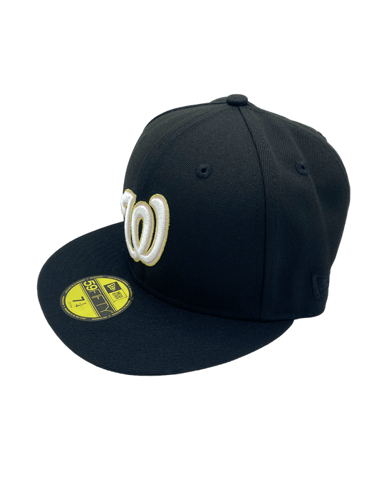 Washington Nationals New Era Black Pinky Custom Side Patch 59FIFTY Fitted Hat, 7 5/8 / Black