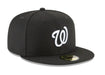 Washington Nationals New Era Black and White Collection 59FIFTY Fitted Hat