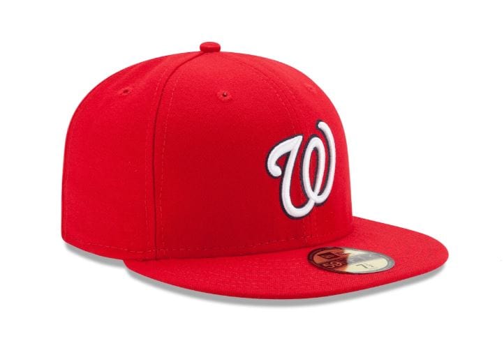 New Era Fitted Hat Washington Nationals New Era Red On-Field Authentic Collection 59FIFTY Fitted Hat