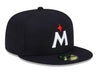 New Era Fitted Hat Youth Minnesota Twins New Era Navy Road On Field 59FIFTY Fitted Hat
