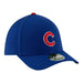 New Era Flex Fit Hat Adult Chicago Cubs New Era Blue Player Replica 39THIRTY M-Crown Flex Hat - Men's