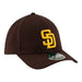 New Era Flex Fit Hat Adult San Diego Padres New Era Brown Player Replica 39THIRTY M-Crown Flex Hat - Men's
